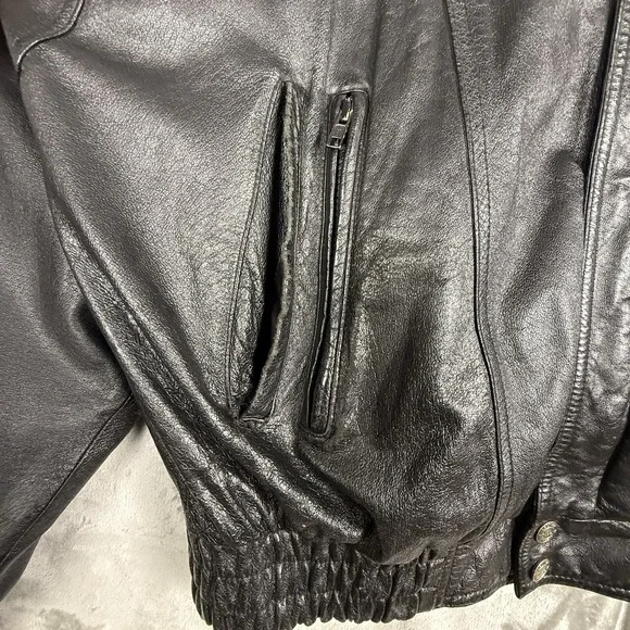 Wilsons Leather Experts Men's XLT Thinsulate 3M Heavy Zip Jacket Black‎ VTG - Picture 3 of 15